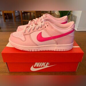 NEW Nike Dunk Low Triple Pink GS